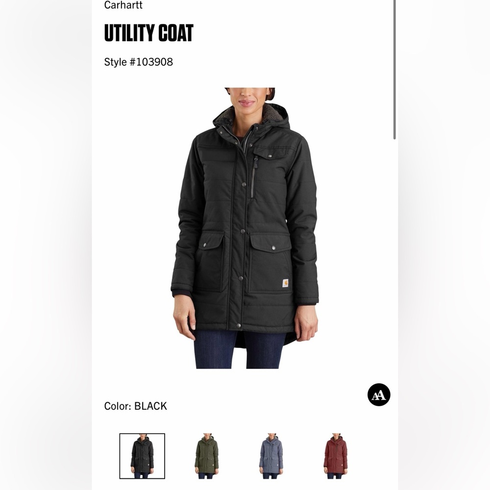 Carhartt Women's Black Utility Jacket